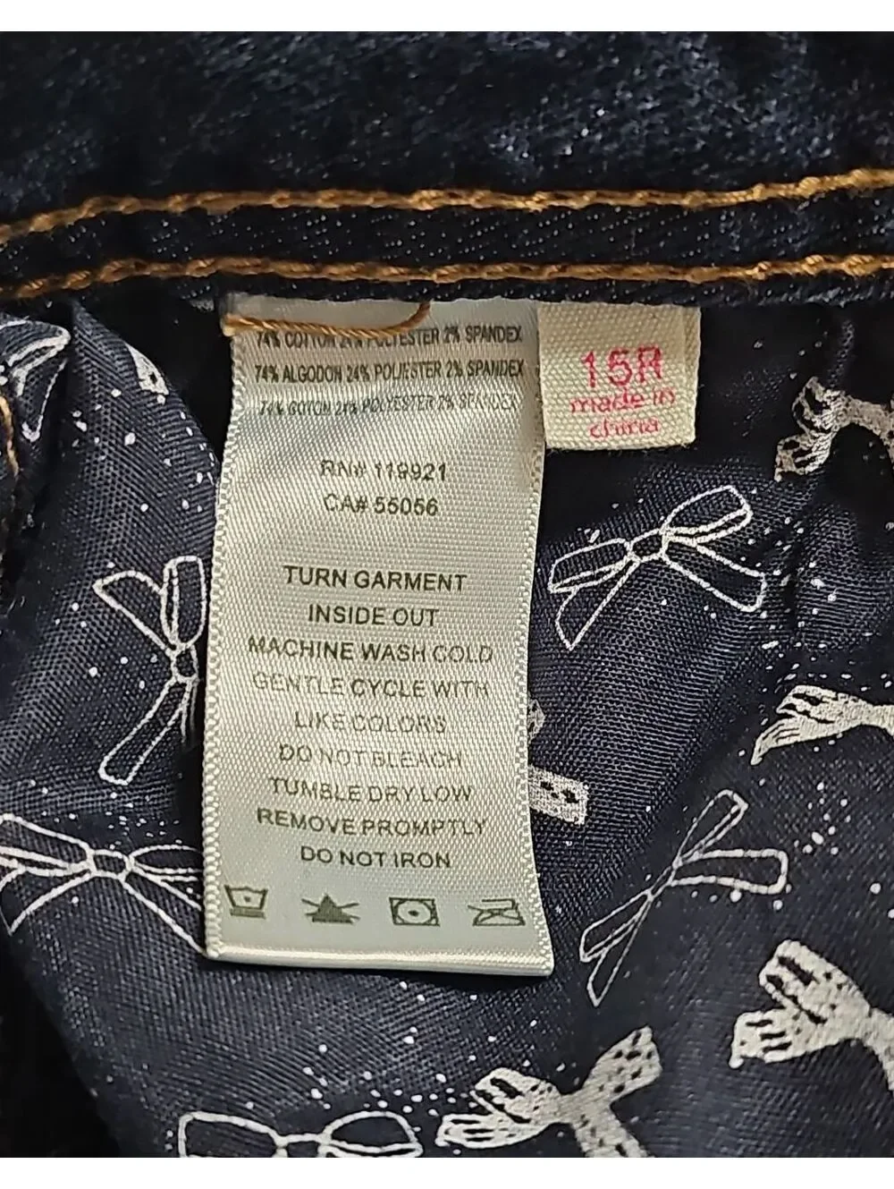 Y2K Tommy Girl Jeans – Youth 15 R – Dark Blue Stretch Denim – Straight Leg, NWT